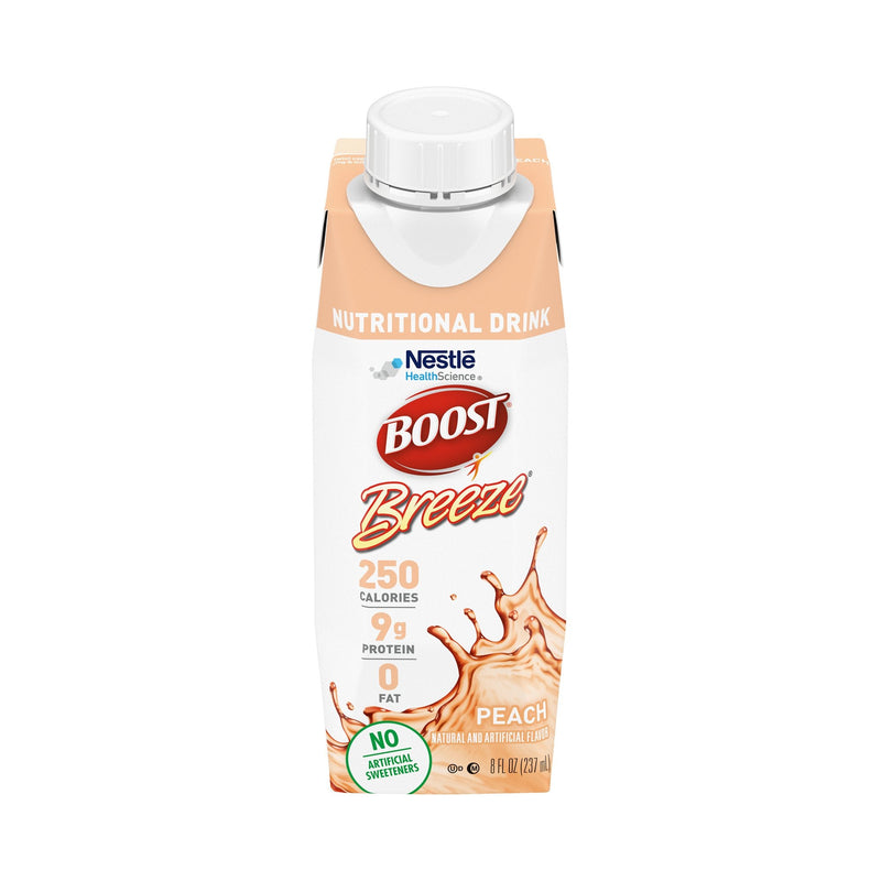 Boost Breeze Peach Oral Supplement, 8 oz. Carton, Nestle Healthcare Nutrition 00043900238968, 24 Count