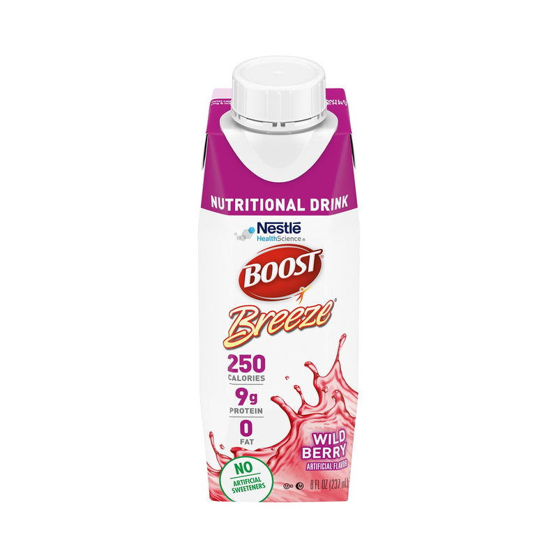 Boost Breeze Wild Berry Oral Supplement, 8 oz. Carton, Nestle Healthcare Nutrition 00043900685601, 24 Count