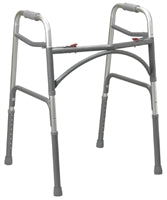 Bariatric Steel Folding Walker, Adult, Push Button Dual Release, Adjustable Height 32.5" to 39", 500 lb. Capacity
