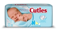 Cuties Diaper, Newborn, Heavy Absorbency, Tab Closure