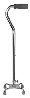 Small Base Quad Cane, McKesson, Steel 30 to 39 Inch Height Chrome, 146-10301F-4 - EACH