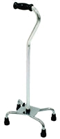Large Base Quad Cane drive Aluminum 30 to 39 Inch Height Chrome, Drive 10317-4 - EACH