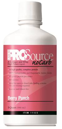 ProSource NoCarb Protein Supplement Berry Punch Flavor 32 oz. Bottle Ready to Use, 11535 - Case of 4