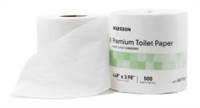 McKesson Premium Toilet Tissue White 2-Ply Standard Size Cored Roll 500 Sheets 4 x 4-1/2 Inch, 165-TP500P - CASE OF 80