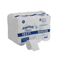 Angel Soft Toilet Tissue Professional Series Compact White 2-Ply Standard Size Coreless Roll 750 Sheets 3.85 X 4.05 Inch, 19371 - Case of 36