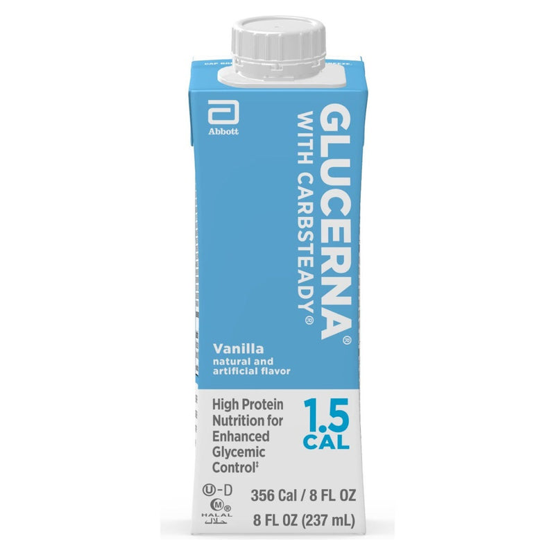 Glucerna 1.5 Cal Vanilla Formula, 8 Ounce Carton, with Carb Steady, Abbott 64920 - Case of 24