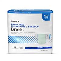 Adult Brief, McKesson, Tab Closure 2X-Large / 3X-Large Disposable Heavy Absorbency, BRSTRBAR - Case of 80