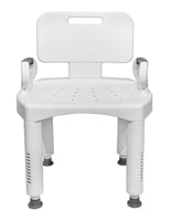 Bath Bench, McKesson, Removable Arm Rail Plastic Frame Removable Back 16 to 20-1/2 Inch Height, 146-RTL12505 - EACH