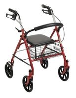 4 Wheel Rollator, McKesson, 31 to 37 Inch Red Folding Steel Frame 31 to 37 Inch, 146-10257RD-1 - EACH