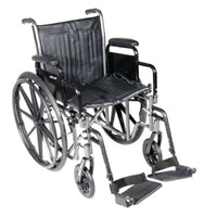 Wheelchair, McKesson, Desk Length Arm Padded, Removable Arm Style Composite Wheel Black 18 Inch Seat Width 300 lbs. Weight Capacity, 146-SSP218DDA-SF - EACH