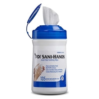 Sani-Hands Disinfecting Hand Wipe, Sanitizing Skin Wipe, 135 Count Canister, PDI P13472