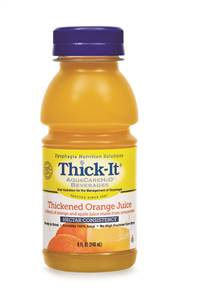 Thick-It AquaCareH2O Thickened Beverage 8 oz. Bottle Orange Flavor Ready to Use Nectar Consistency, B476-L9044 - Case of 24