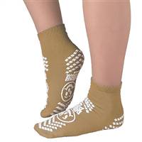 Pillow Paws Slipper Socks Extra Large, XL,  Tan Ankle High, 1097-001 - CASE OF 48