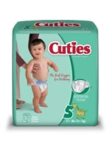 Cuties Diaper, Size 5, Heavy Absorbency, Tab Closure