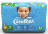 Comfees Baby Diaper Tab Closure Size 7 Disposable Moderate Absorbency, CMF-7 - Case of 80