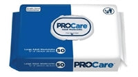 ProCare Washcloth Wipe, 8"x12", Soft Pack, 50 Pack, Vitamin E/Aloe, CRW-050