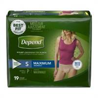 Depend FIT-FLEX Adult Underwear Pull On Small Disposable Heavy Absorbency, 47915 - Case of 38