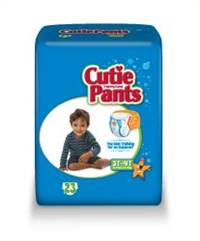 Cutie Pants Toddler Training Pants Pull On 3T to 4T Disposable Heavy Absorbency, CR8007 - Pack of 23