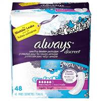 Always Discreet Maxi Liner, Moderate Absorbency DualLock Core Regular Adult Female Disposable, 03700088726 - PACK OF 14