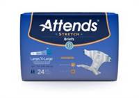 Attends Stretch Adult Brief Tab Closure Large / X-Large Disposable Moderate Absorbency, DDSLXL - Case of 96