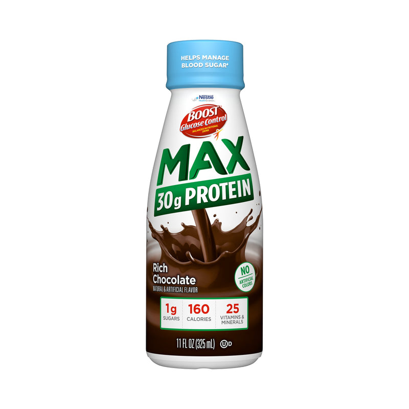 Boost Glucose Control Max Chocolate Oral Supplement, 11 oz. Bottle, Nestle Healthcare Nutrition 00041679794500, 12 Count