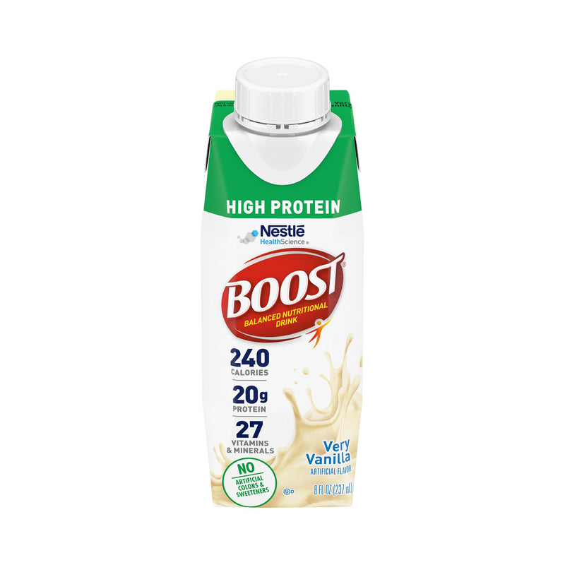 Boost High Protein Vanilla Oral Supplement, 8 oz. Bottle, Nestle Healthcare Nutrition 00043900645834, 24 Count