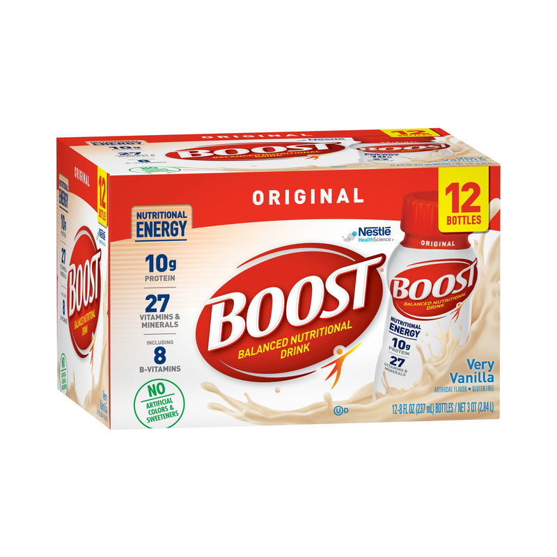 Boost Original Vanilla Oral Supplement, 8 oz. Bottle, Nestle Healthcare Nutrition 00041679028025, 24 Count