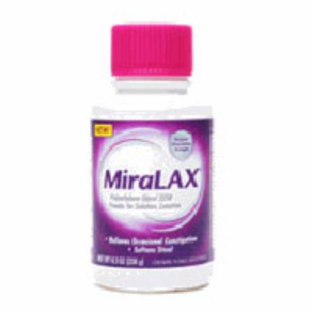 MiraLAX Polyethylene Glycol 3350 Laxative, Bayer 11523723403, 1 Bottle