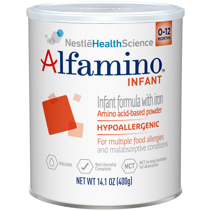 Alfamino Powder Amino Acid Based Infant Formula with Iron, 14.1 oz. Can, Nestle Healthcare Nutrition 07613034788221, 6 Count