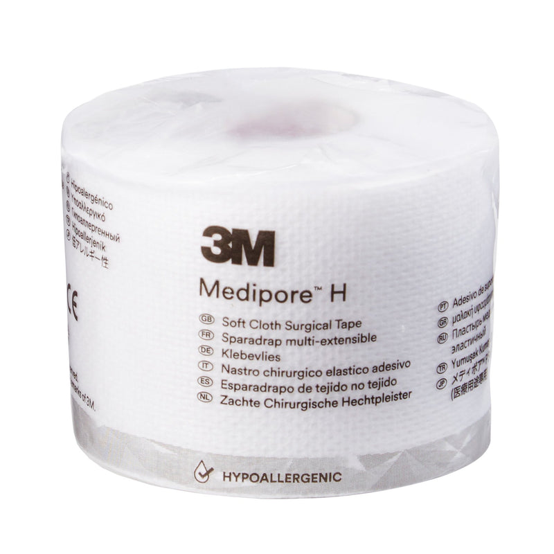 3M Medipore H Cloth Medical Tape, 2 Inch x 10 Yard, White, 3M 2862, 12 Count