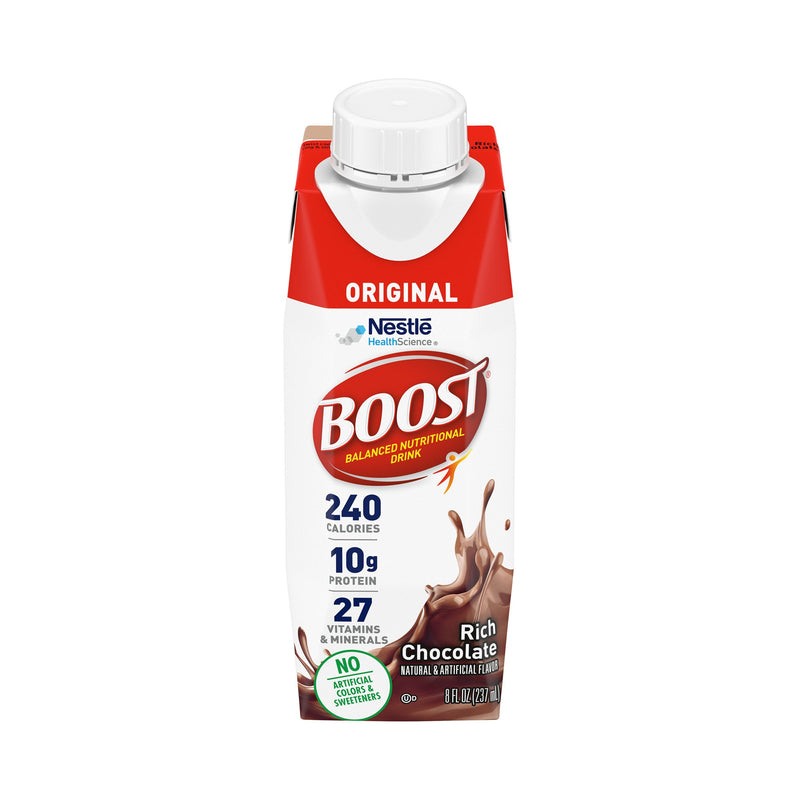 Boost Original Chocolate Oral Supplement, 8 oz. Carton, Nestle Healthcare Nutrition 00043900169729, 24 Count