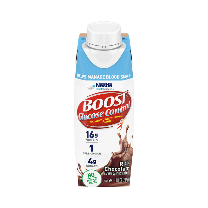 Boost Glucose Control Chocolate Oral Supplement, 8 oz. Carton, Nestle Healthcare Nutrition 00043900116426, 24 Count