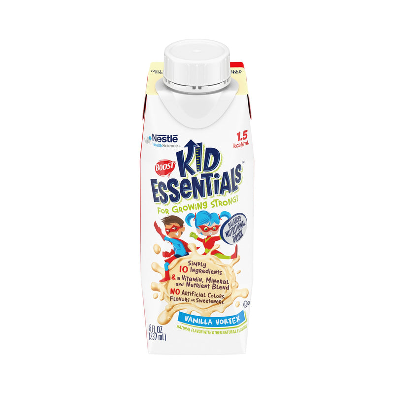 Boost Kid Essentials 1.5 Vanilla Pediatric Oral Supplement / Tube Feeding Formula, 8 oz. Carton, Nestle Healthcare Nutrition 00043900585413, 24 Count