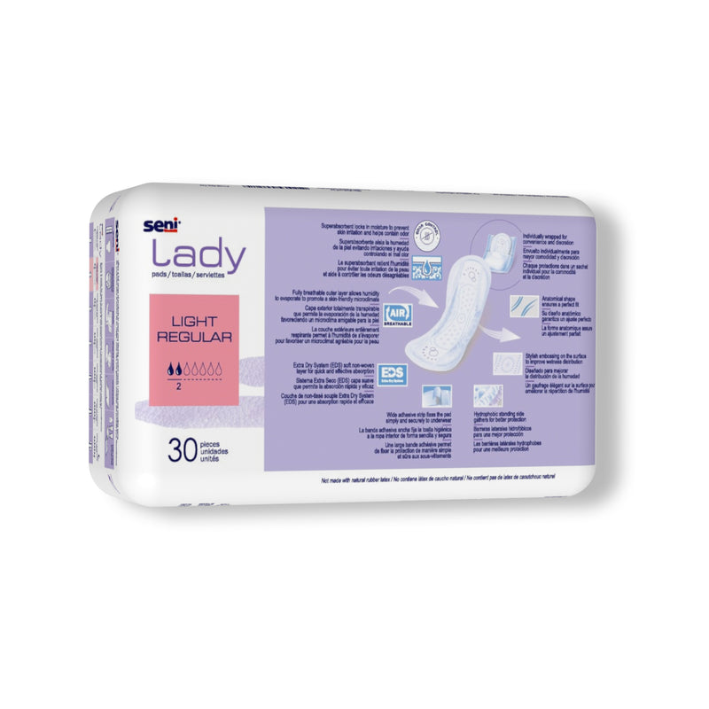 Seni Lady Light Bladder Control Pad, 8.9-Inch Length - S-2P30-PS1; CASE OF 360