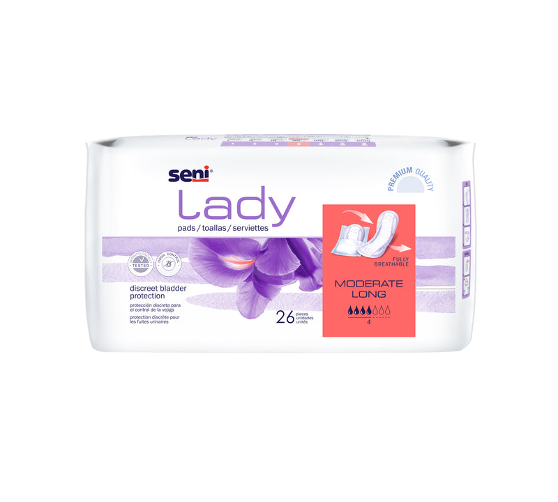 Seni Lady Moderate Bladder Control Pad, 11-Inch Length - S-4P26-PS1; CASE OF 156