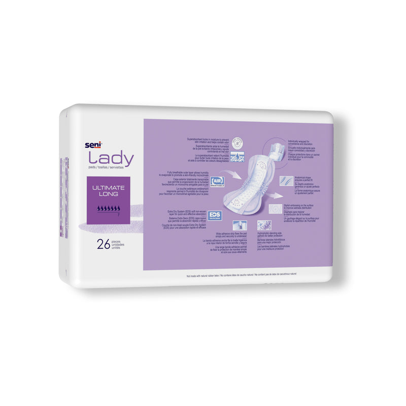 Seni Lady Ultimate Bladder Control Pad, 16.5-Inch Length - S-7P26-PS1; PACK OF 26