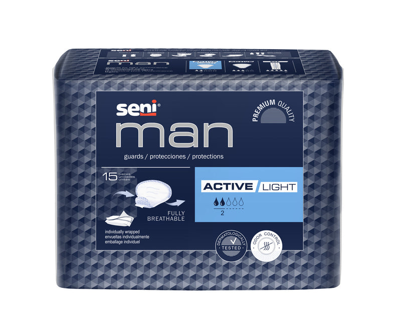 Seni Man Light Absorbency Liner, 7-1/2 X 9-3/10 - S-AL15-US1; CASE OF 90