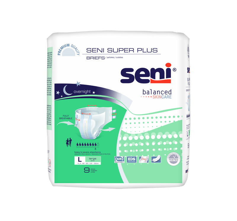 Seni Super Plus Heavy to Severe Absorbency Brief, Large - S-LA09-BP1; CASE OF 36