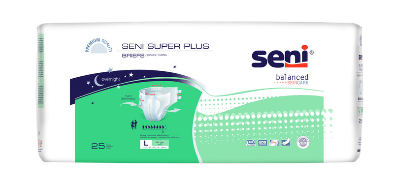 Seni Super Plus Severe Absorbency Brief, Large - S-LA25-BP1; CASE OF 75