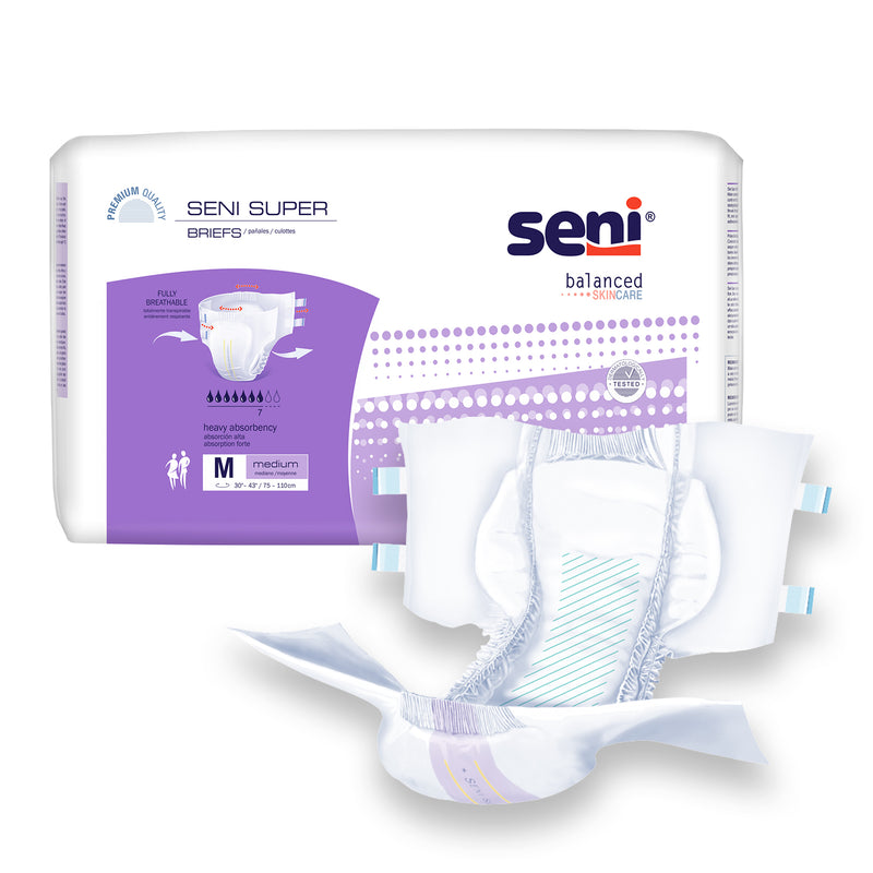 Seni Super Heavy Absorbency Brief, Medium - S-ME25-BS1; CASE OF 75