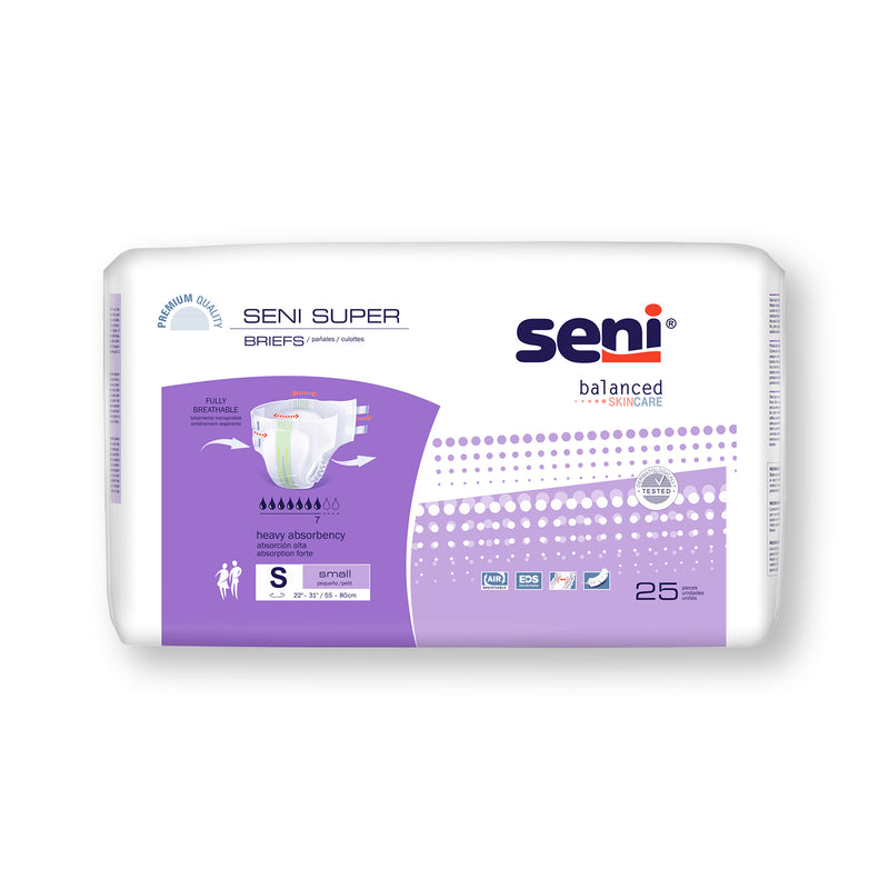 Seni Super Heavy Absorbency Brief, Small - S-SM25-BS1; CASE OF 75