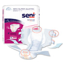 Seni Super Quatro Severe Absorbency Brief, Extra Large - S-XL08-BQ1; PACK OF 8