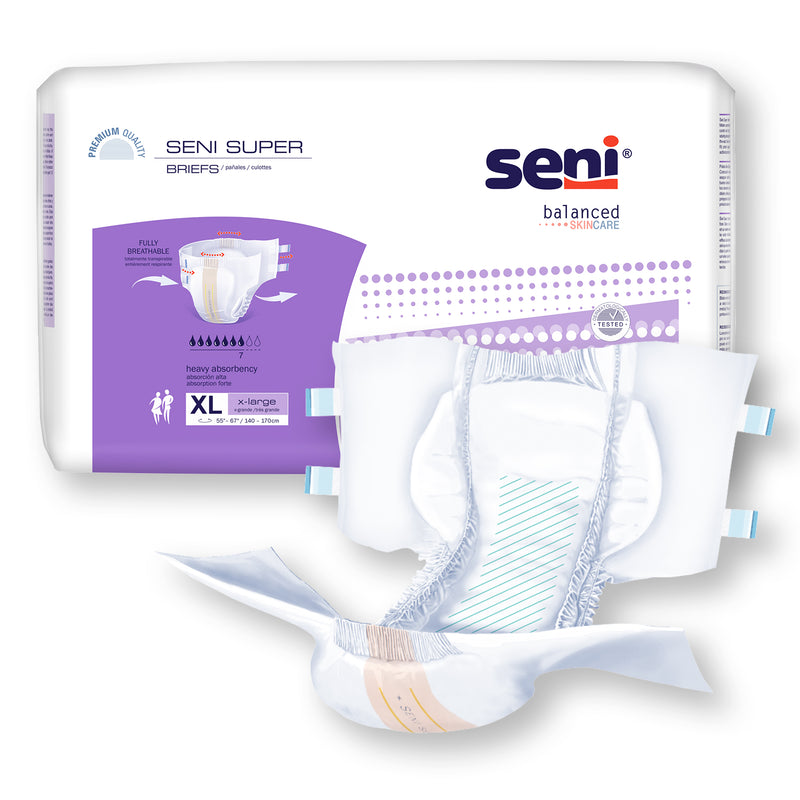 Seni Super Heavy Absorbency Brief, Extra Large - S-XL25-BS1; PACK OF 25