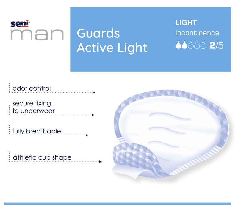 Seni Man Light Absorbency Liner, 7-1/2 X 9-3/10 - S-AL15-US1; CASE OF 90