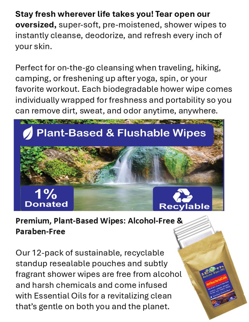 Medicinal Wipes, Womens SweatReducer, 1Earth, Case of 6 Packs of 16 (96 Wipes)