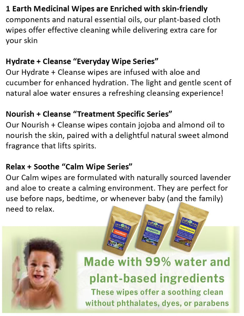 Medicinal Wipes, Womens SweatReducer, 1Earth, Case of 6 Packs of 16 (96 Wipes)