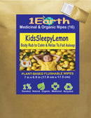 Medicinal Wipes, KidsSleepyLemon, 1Earth, Case of 6 Packs of 16 (96 Wipes)