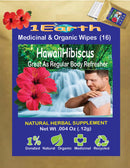 Medicinal Wipes, HawaiiHibiscus, 1Earth, Pack of 16