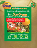Medicinal Wipes, PetsOdorOrange, 1Earth, Pack of 16
