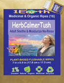 Medicinal Wipes, HerbCalmerTush, 1Earth, Pack of 16